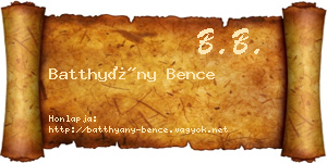 Batthyány Bence névjegykártya