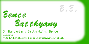 bence batthyany business card